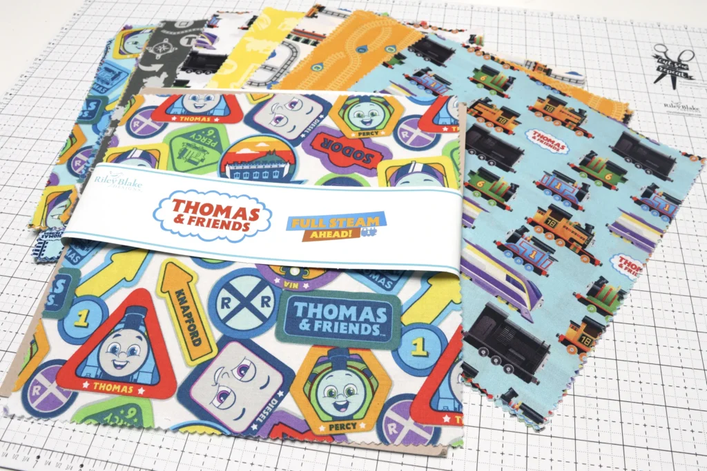 Thomas and Friends™ Full Steam Ahead 10" precut stacker from Riley Blake Designs