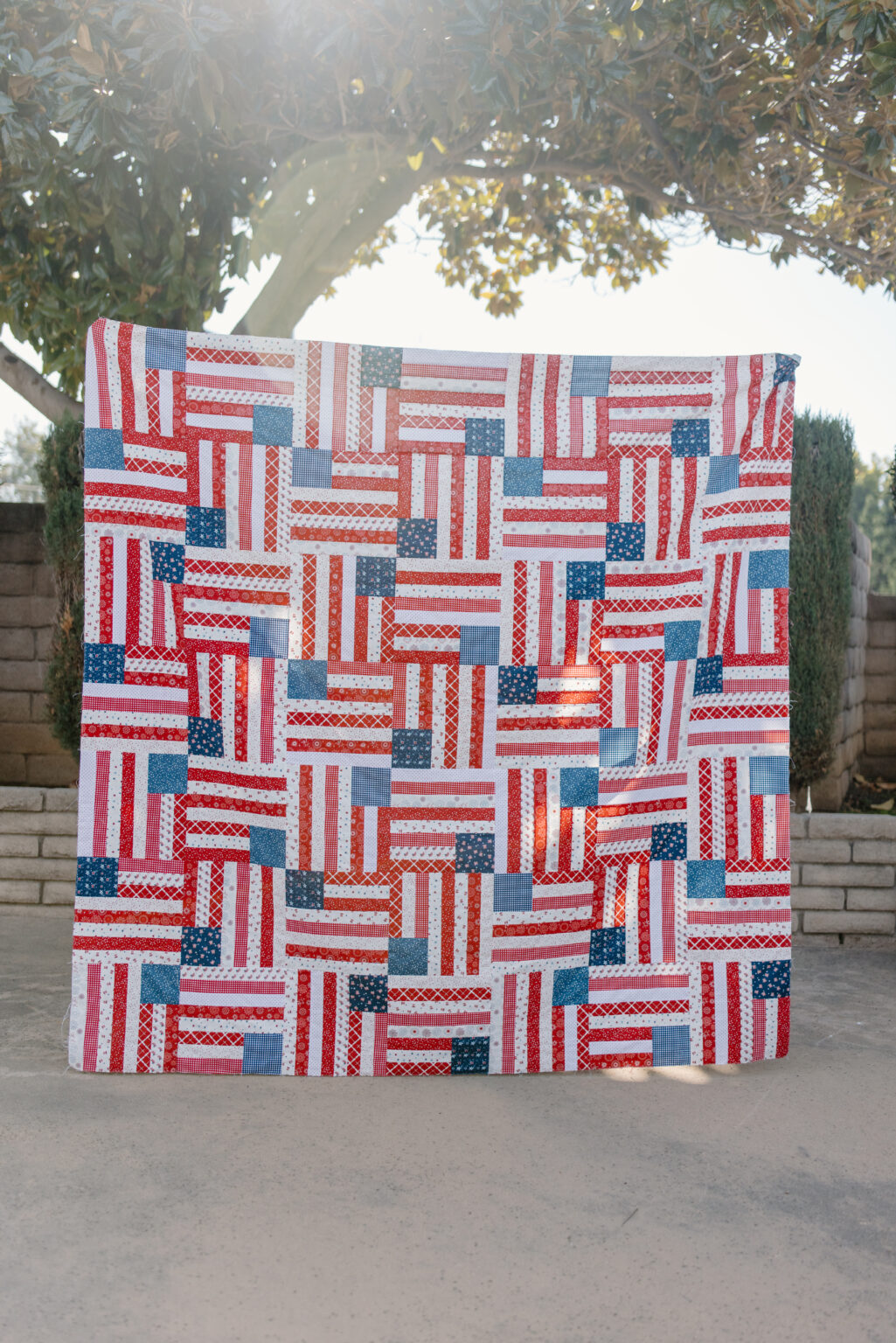 American Dreams Quilt with Stars and Stripes Forever by Lori Whitlock