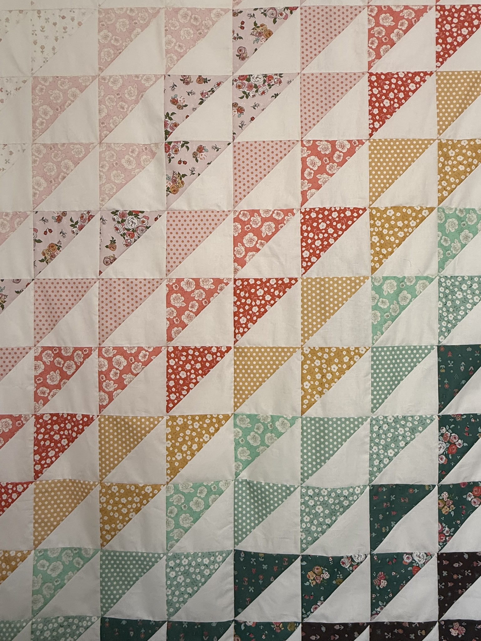 Sunsetridge in Half Square Triangles