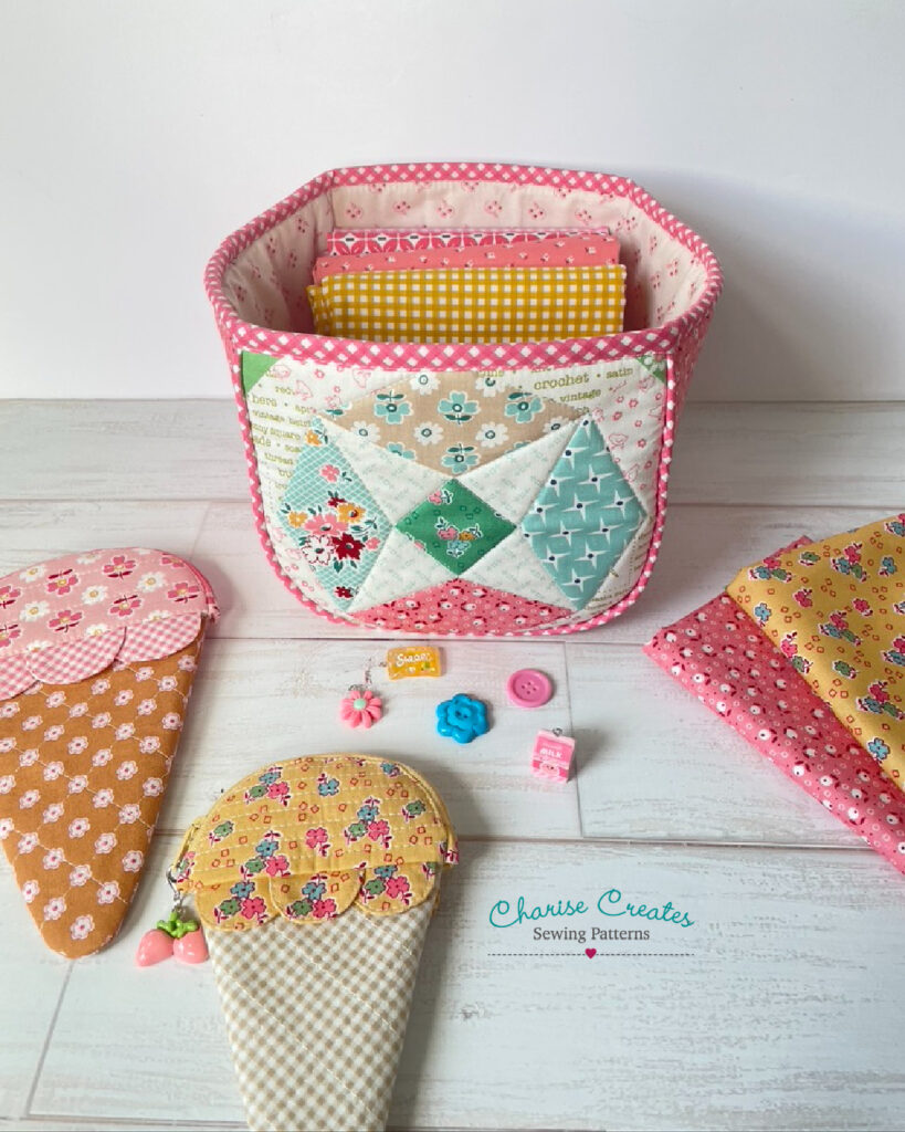 Curvy Basket in Bee Basics