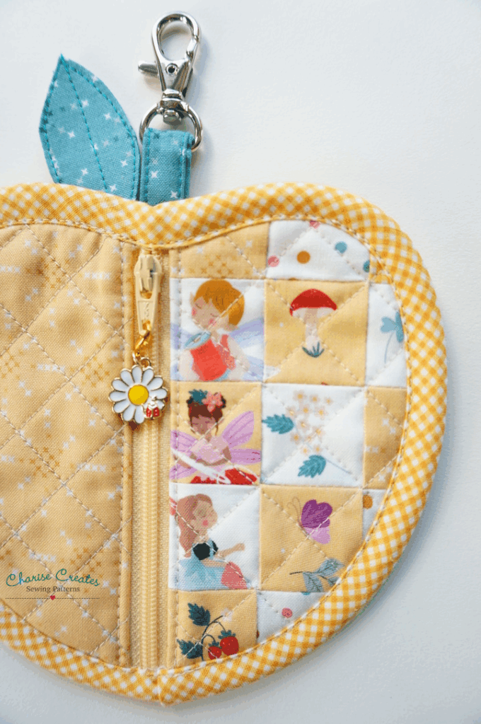 Apple Zipper Pouch pattern by Charise Creates