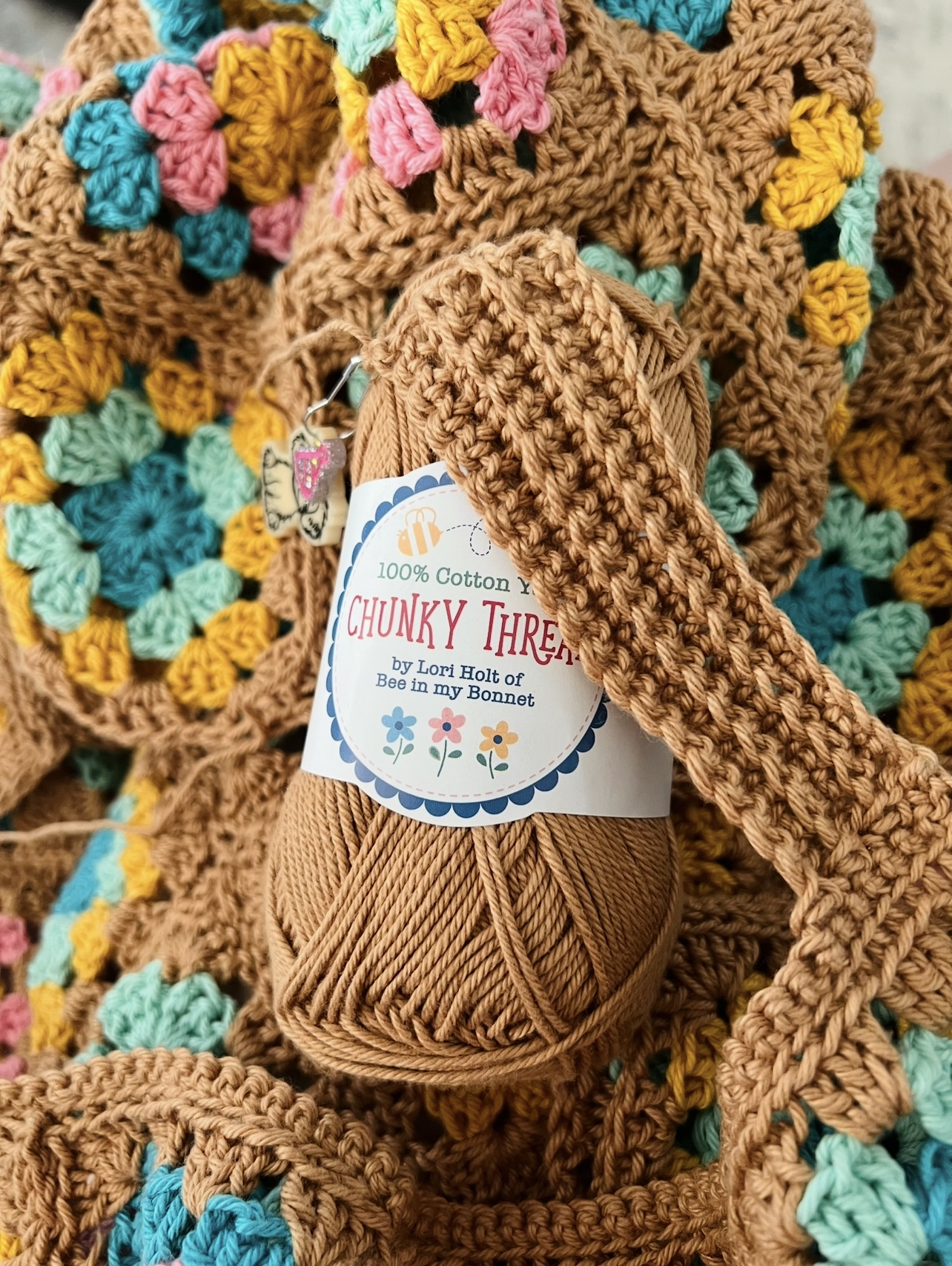 Chunky Thread by Lori Holt - Granny Square Cardigan -