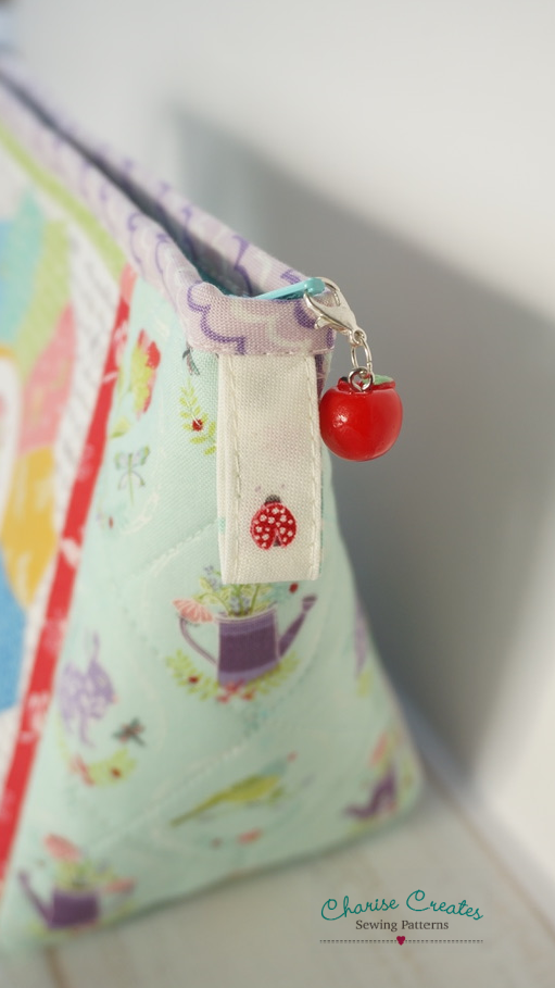 Butterfly boxy zipper pouch