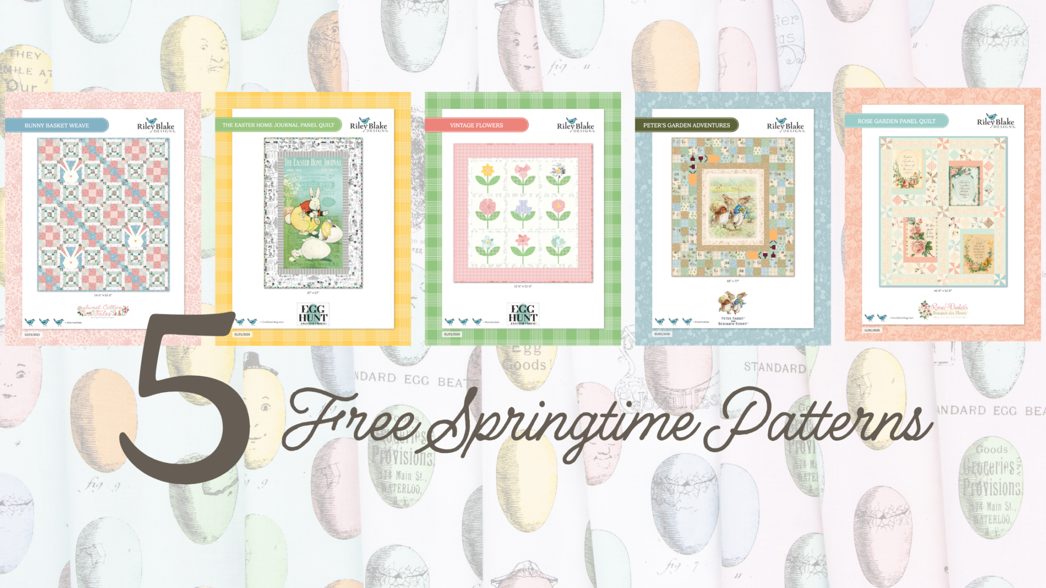 Five Free Patterns for Easter & Springtime
